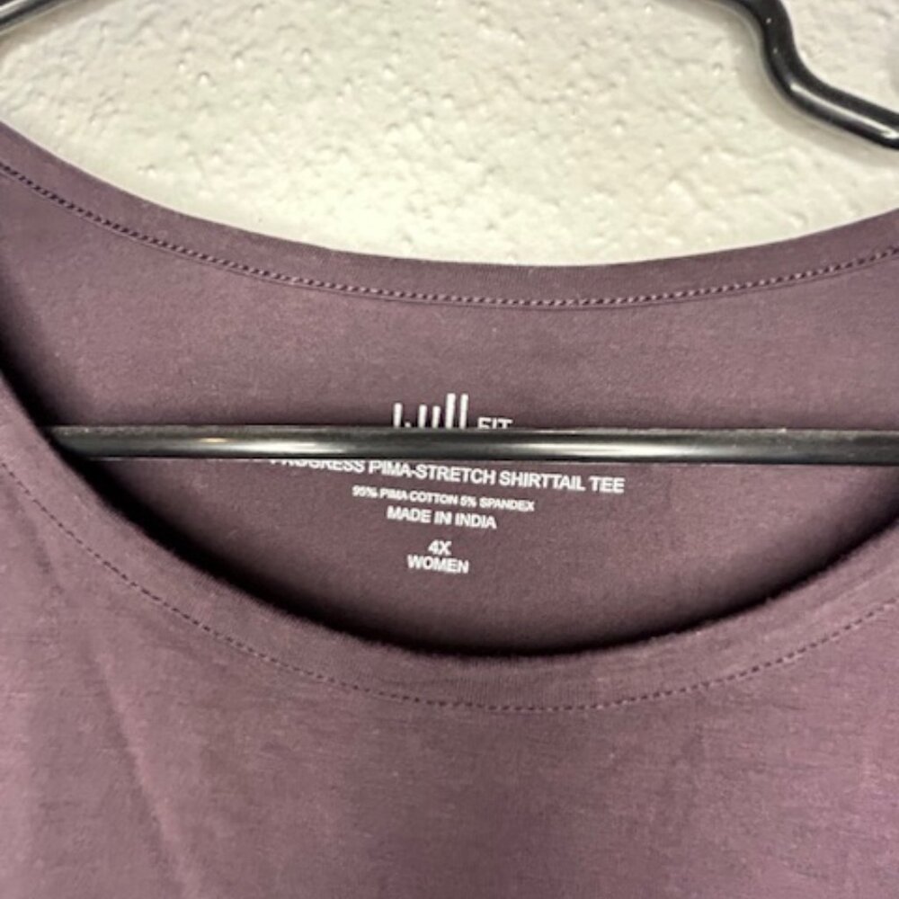 J. Jill Fit Progress Pima Stretch Shirttail Tee Size 4X - Picture 3 of 4